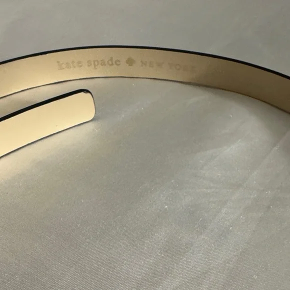 Kate Spade Dark Gray Leather Bow Belt - Picture 2 of 8